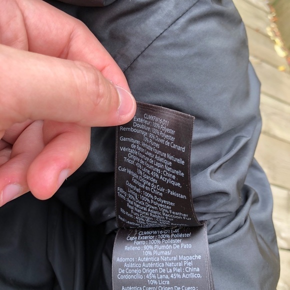 Mackage Jacket Black Fitted Down Fur Hooded Coat Medium - Picture 6 of 16